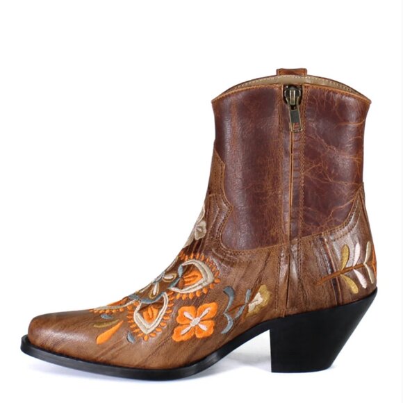 NEW DIBA TRUE Leather Cains Ville Western Booties IN brown for women 825 4m2 - Picture 9 of 15